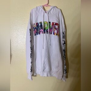 Hanes White Hoodie with Marvel Graphic